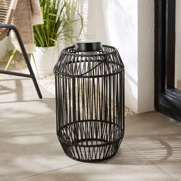 Weaved Rechargeable Touch Dimmable Outdoor Lantern 1