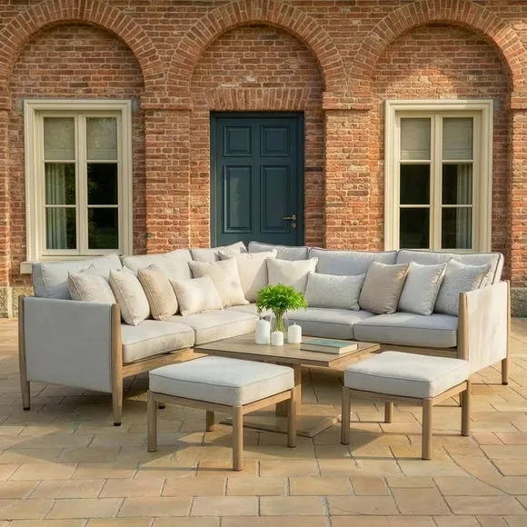Maze Burford Small Corner Garden Dining Set with Rising Table 2
