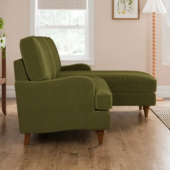 Beatrice II Velvet Corner Chaise Sofa 3