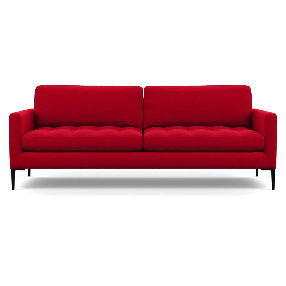 Heal's Eton 4 Seater Sofa Melton Wool Red Oxide Black Feet