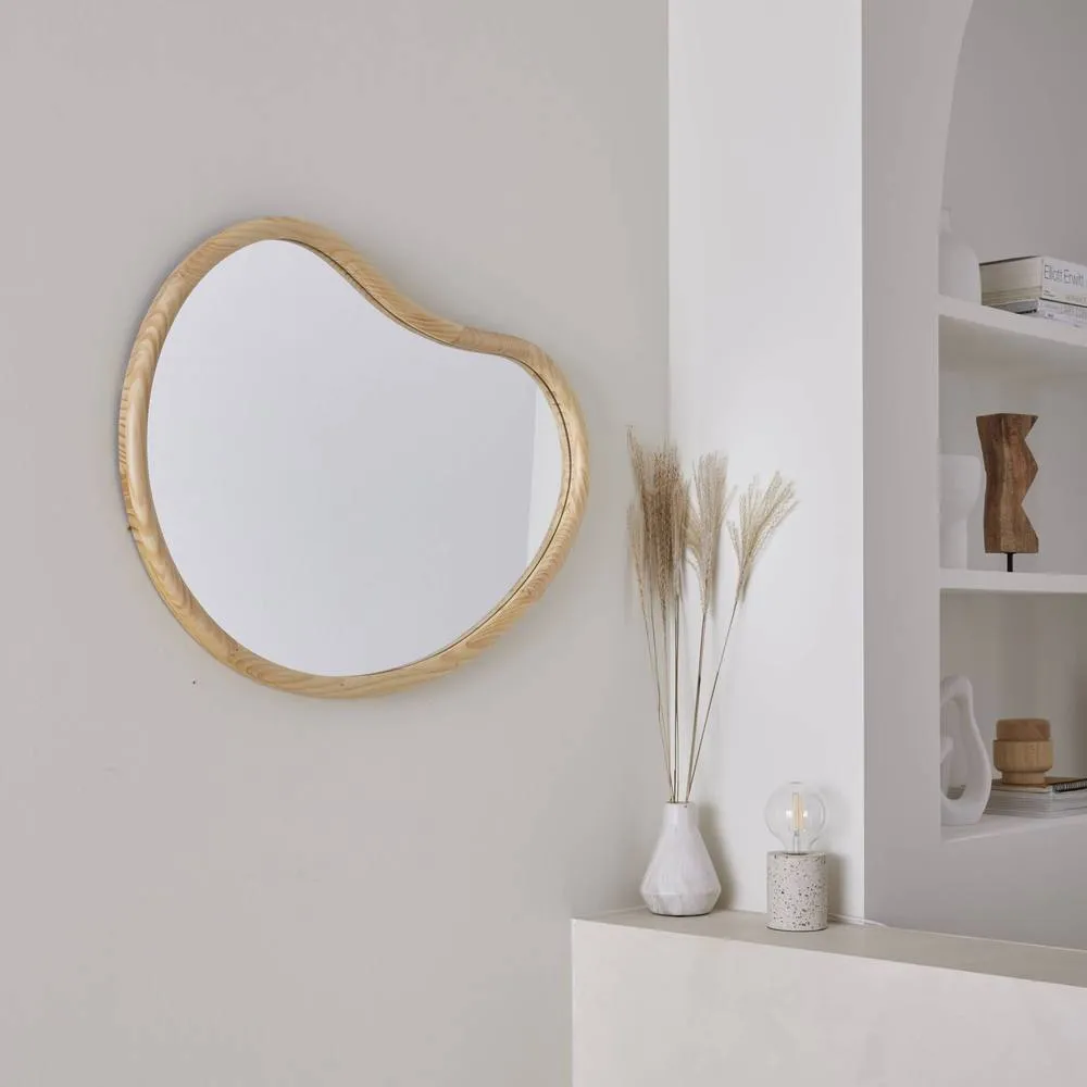 sweeek 85cm wooden mirror in Beige 4