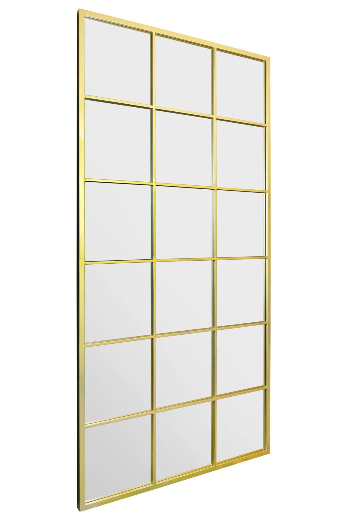 MirrorOutlet The Fenestra Gold Window Leaner / Wall Mirror 69" X 33" 174CM X 85CM 2