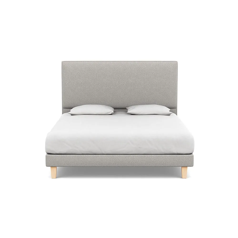 Heal's Shallow Divan Super King Chunky Boucle Ecru Light Solid Wood 1