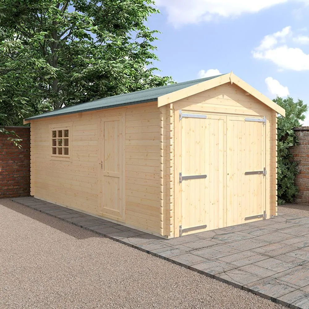 Buttercup Farm 20x10 The Warwick 44mm Cabin - L595 x W295 x H272.6 cm in Natural 2