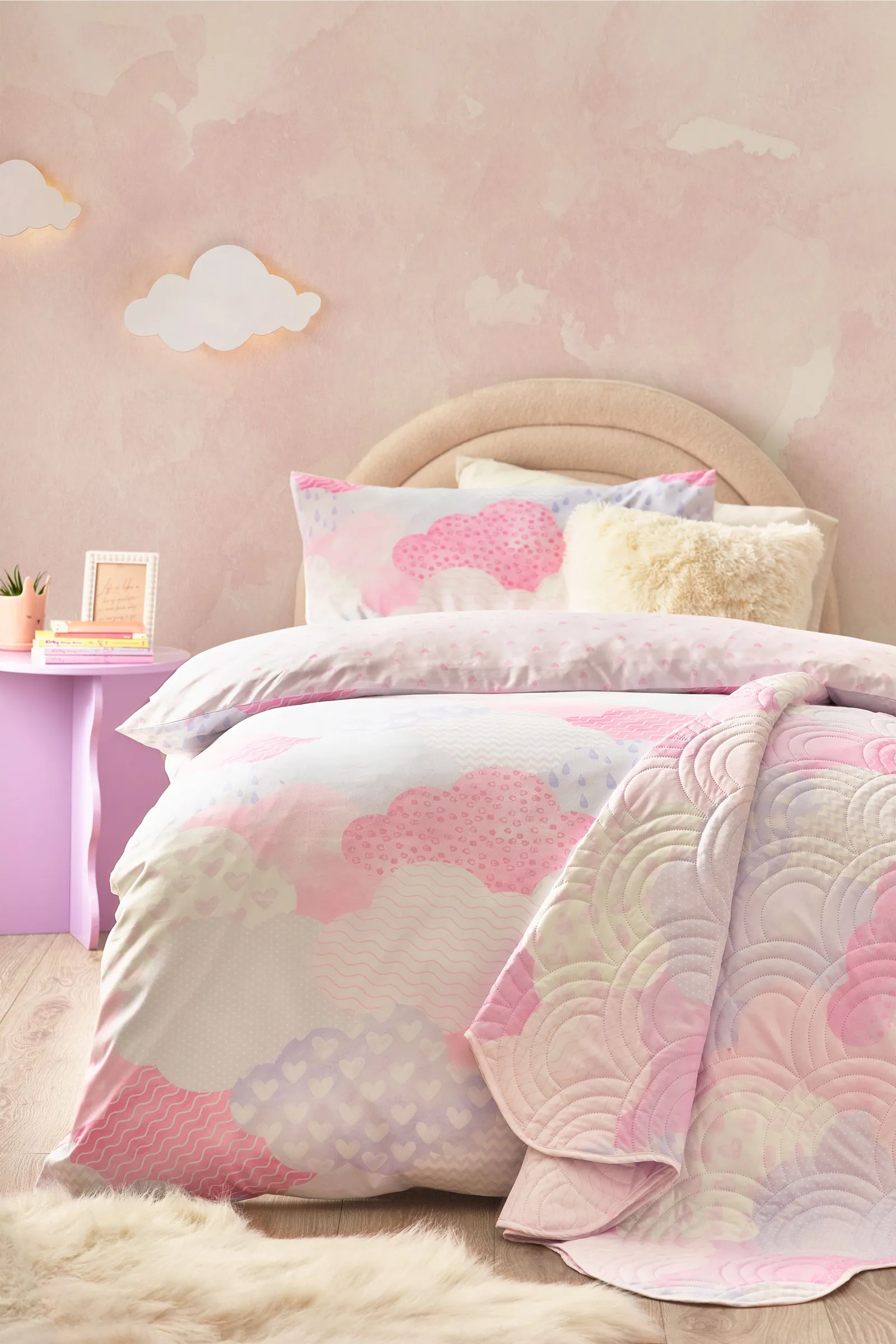 Catherine Lansfield 'Soft as a Cloud' Bedspread in Pink 3