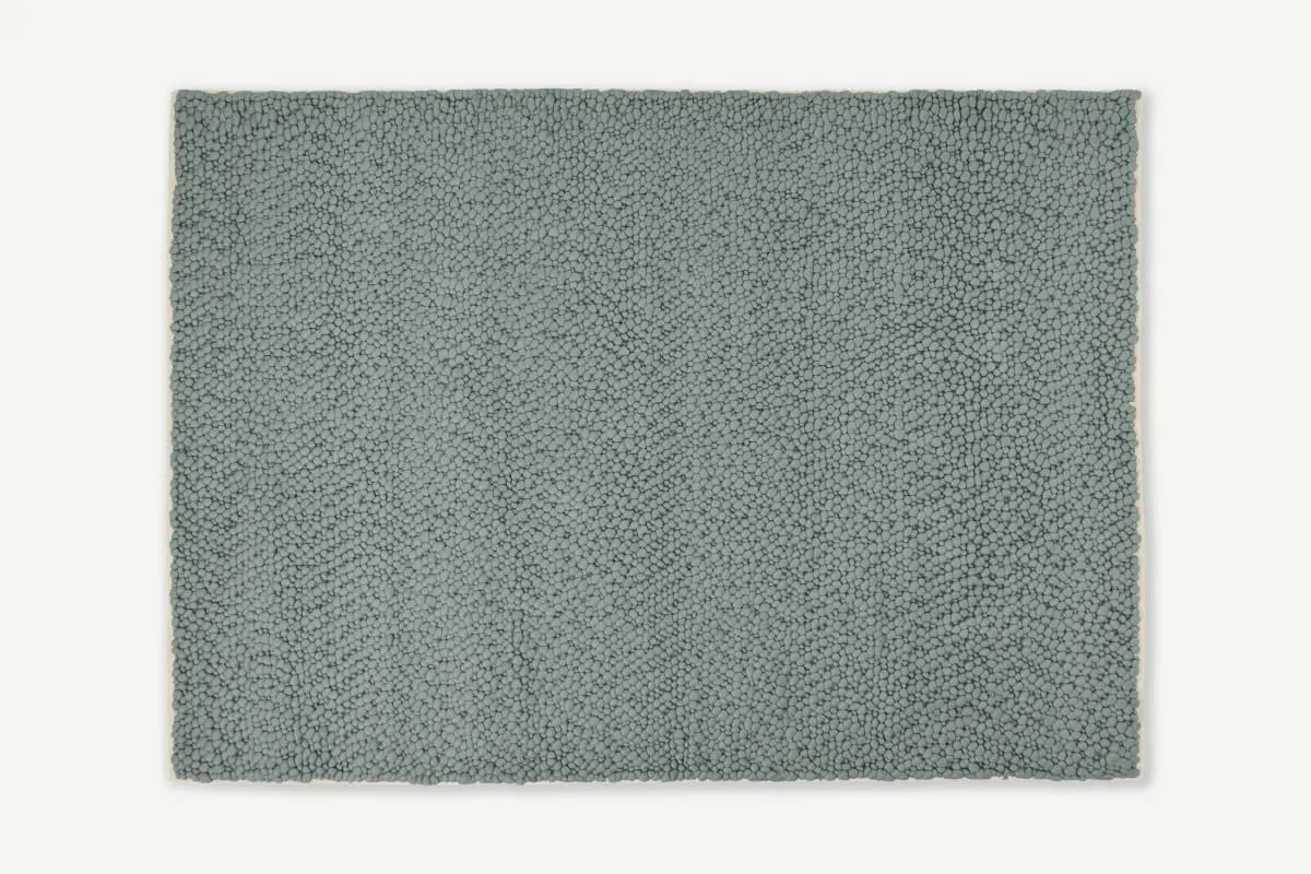Berala Textured Wool Rug, Extra Large 200 x 300cm, Blue Slate