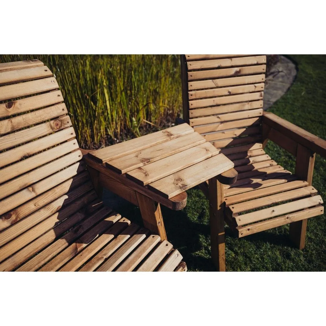Churnet Valley Garden Furniture Ltd Valley Angled Tray - Timber - L43.5 x W58 x H4 cm - Fully Assembled in Brown