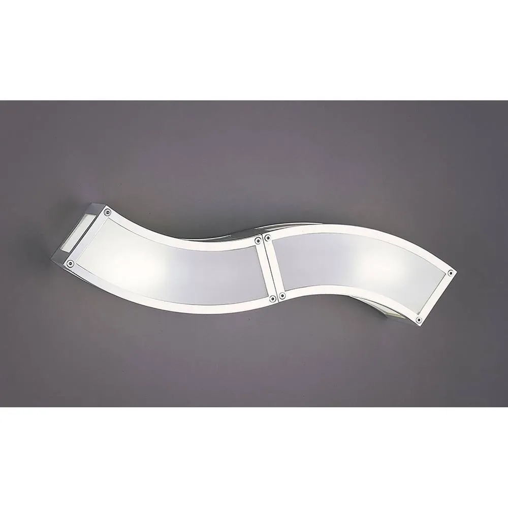 Netlighting Duna GU10 Wall Lamp 2 Light L1SGU10 Polished Chrome in Grey 2