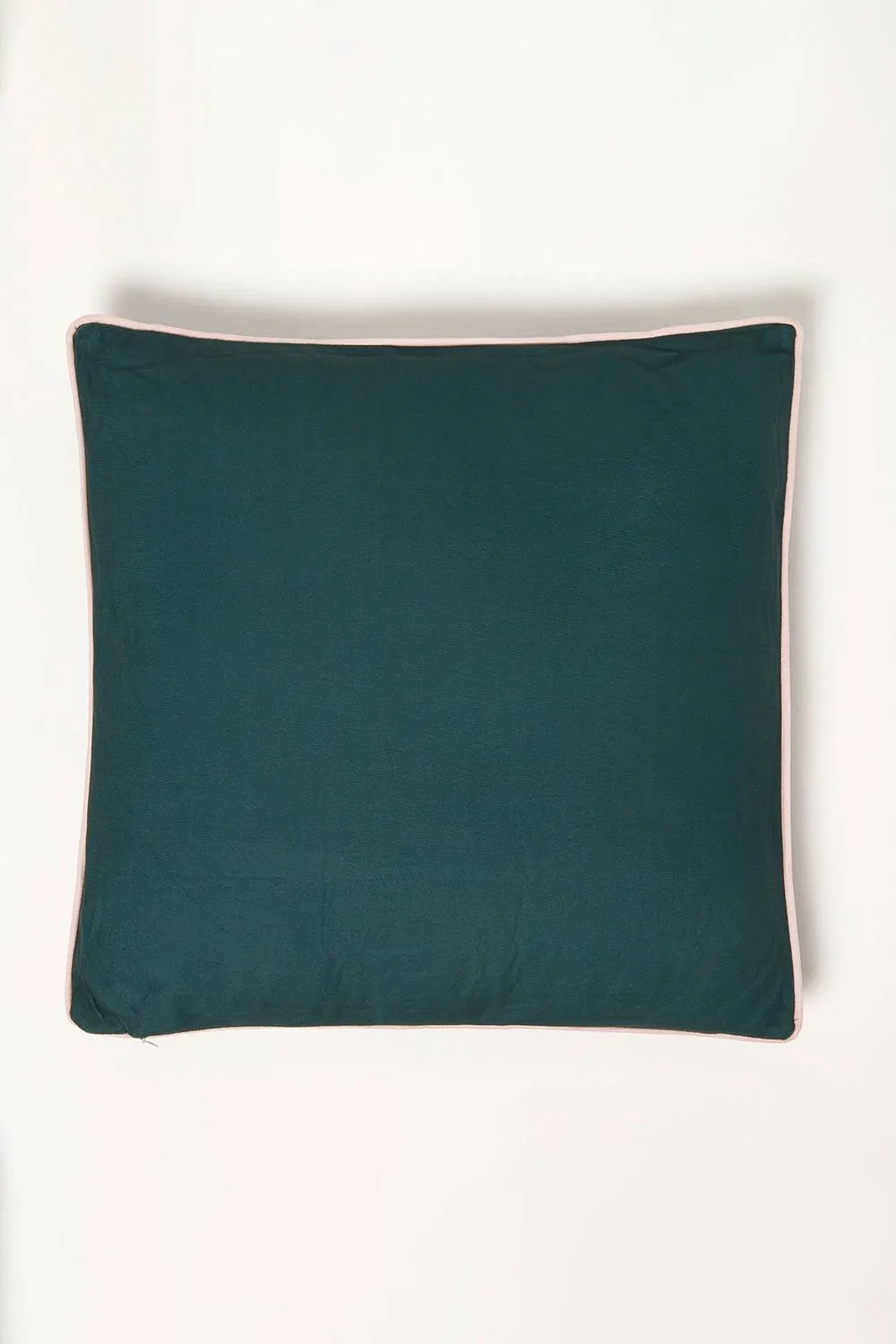 Homescapes Botanical Leaf Cushion 45 x 45 cm OEKO-TEX in Dark Green 3