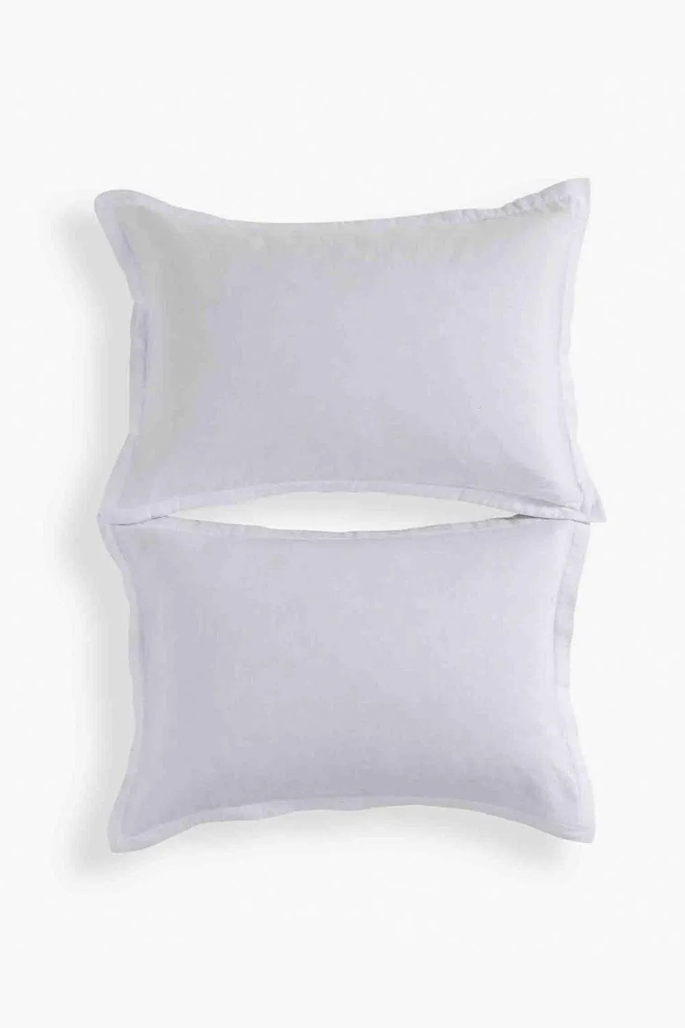 CHRISTY Double Layered Relaxed Retreat Luxury Cotton King Pillowcase Pair in White