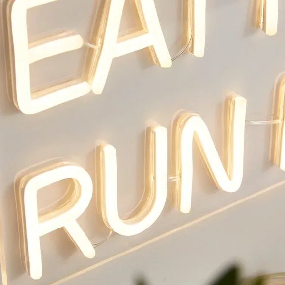 Eat Pasta Run Fasta Neon Sign 3