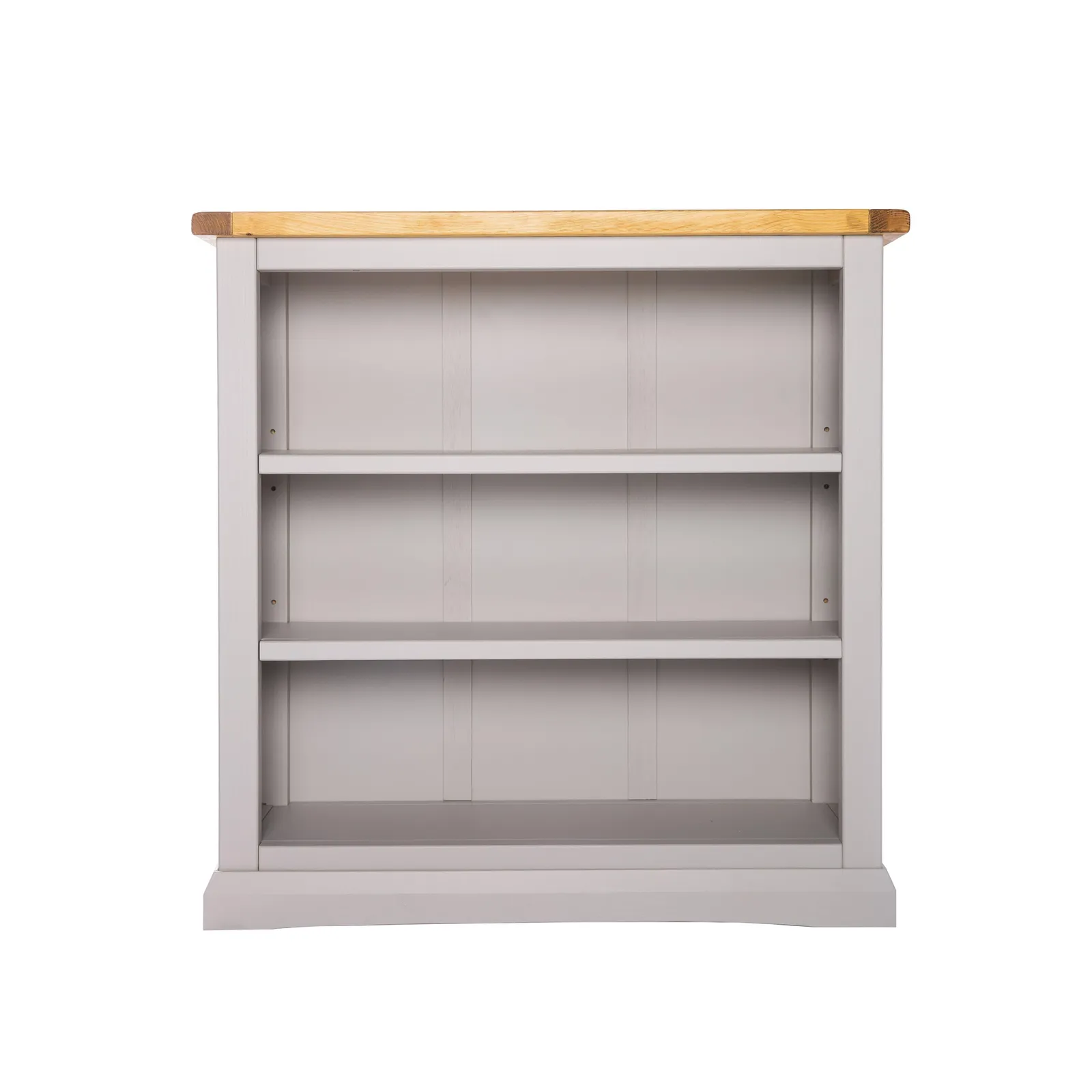 Cabinet Bits Bookcase with plinth 90x90x30cm in Light Grey 1