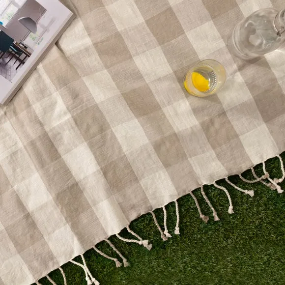 Yard Chesil Check Cotton Throw Blanket 130cm x 170cm 5
