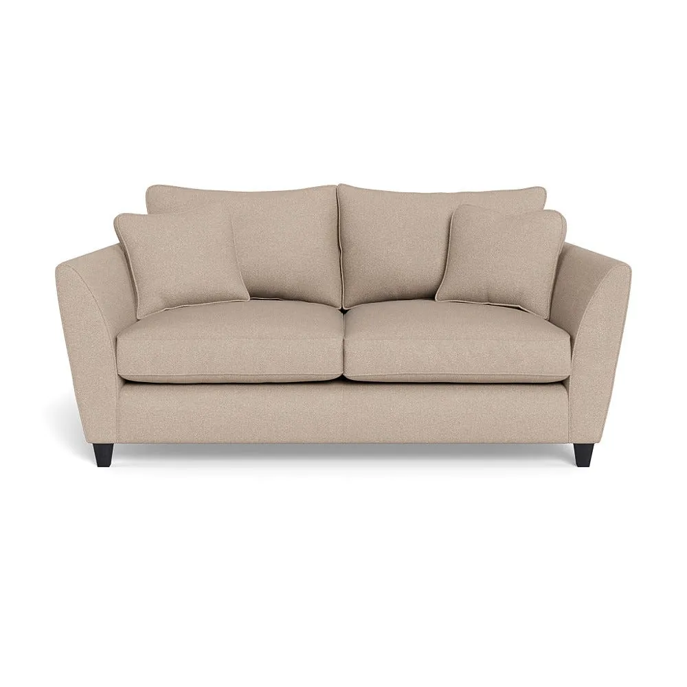 Heal's Torino 3 Seater Sofa Boucle Tweed Pearl Black Feet 1