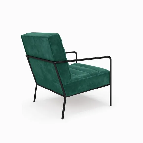 Bookham Velvet Metal Arm Accent Chair 3