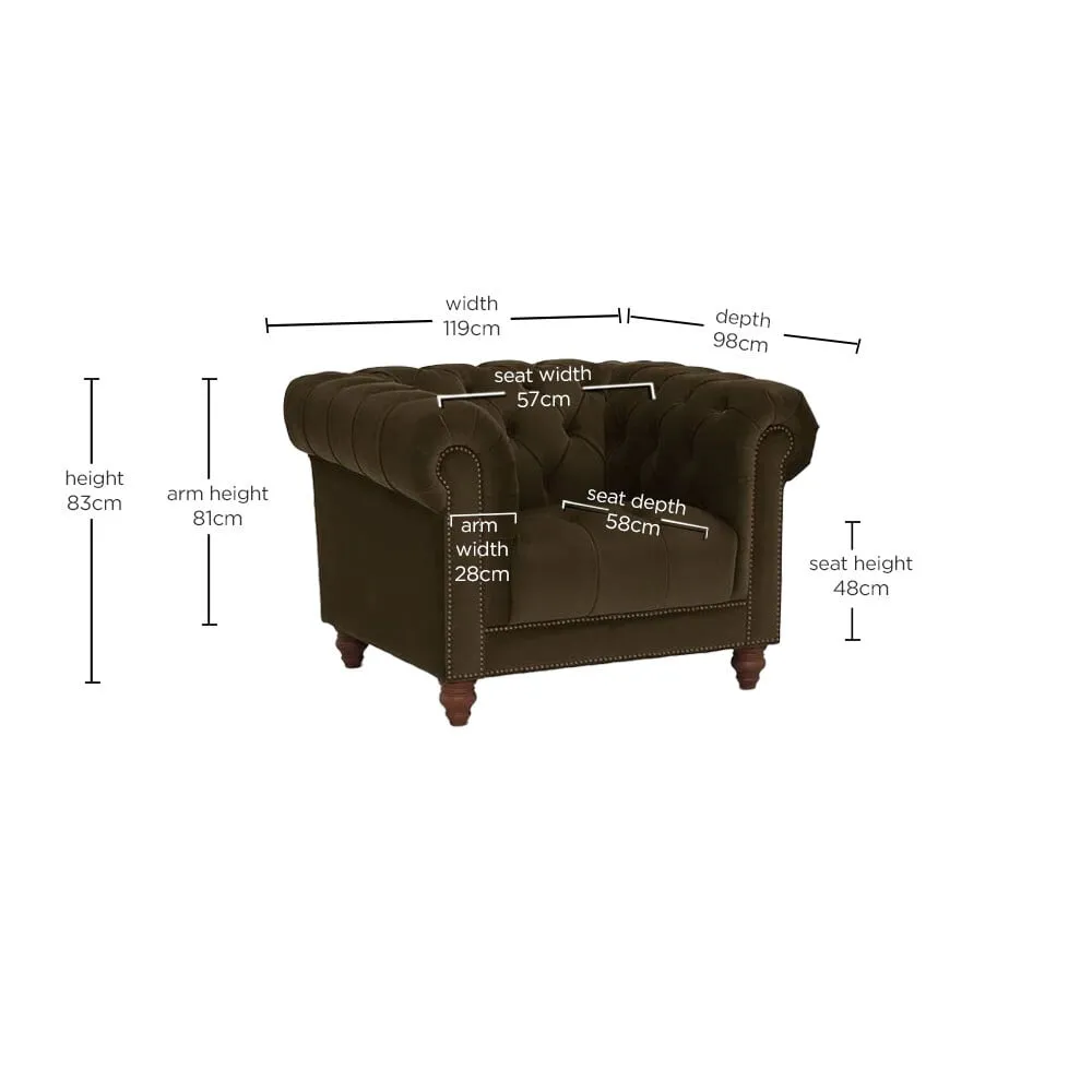 Ullswater Club Armchair, Green Velvet | Barker & Stonehouse 4