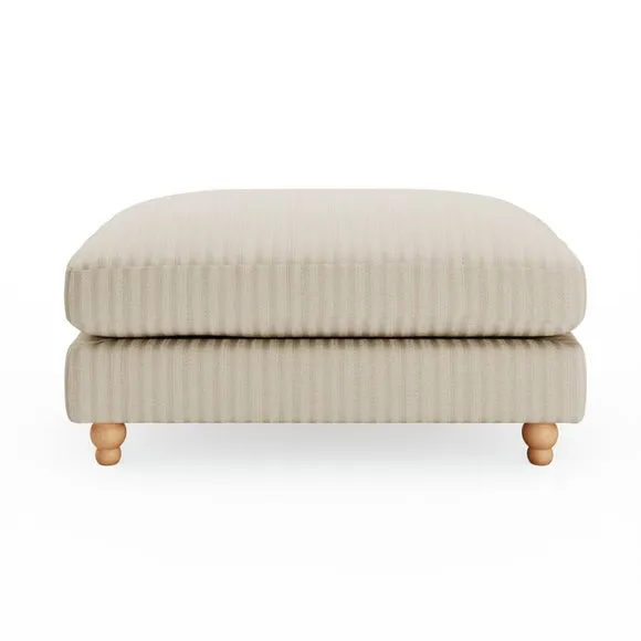 Martha Chunky Chenille Stripe Footstool 4
