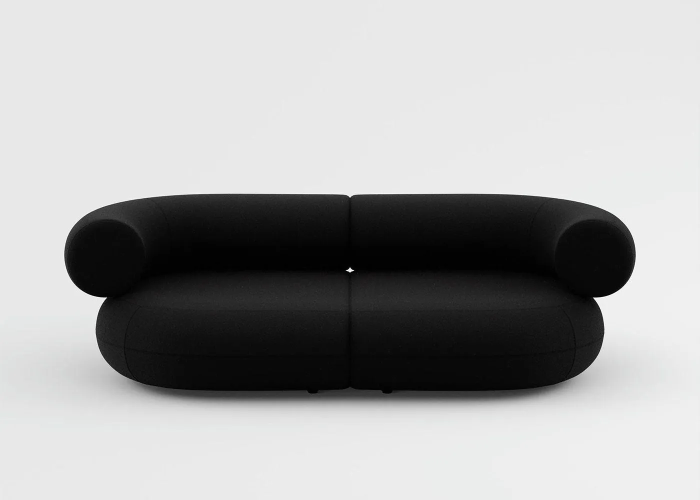 Tom Dixon Fat 2 seater Sofa in Hallingdal fabric black 1