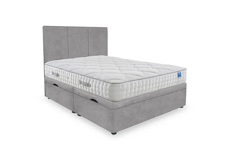 Memory Luxe Side Lift Ottoman Divan Set - Small Double - Lace Dolphin