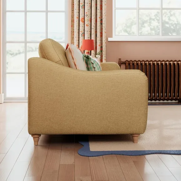 Hattie Slub Faux Linen 3 Seater Sofa 3