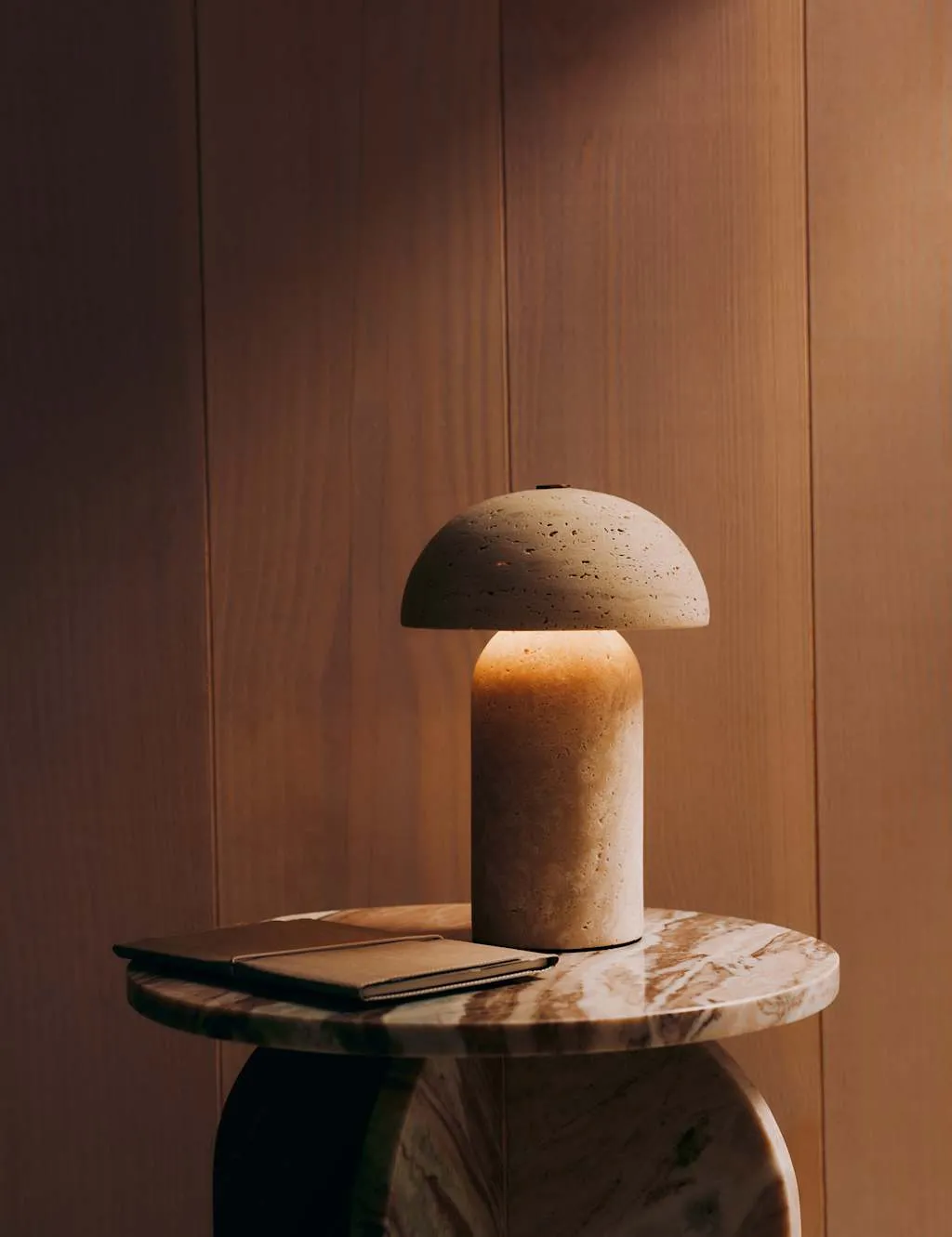M&S Rechargeable Small Tavertine Mushroom Natural