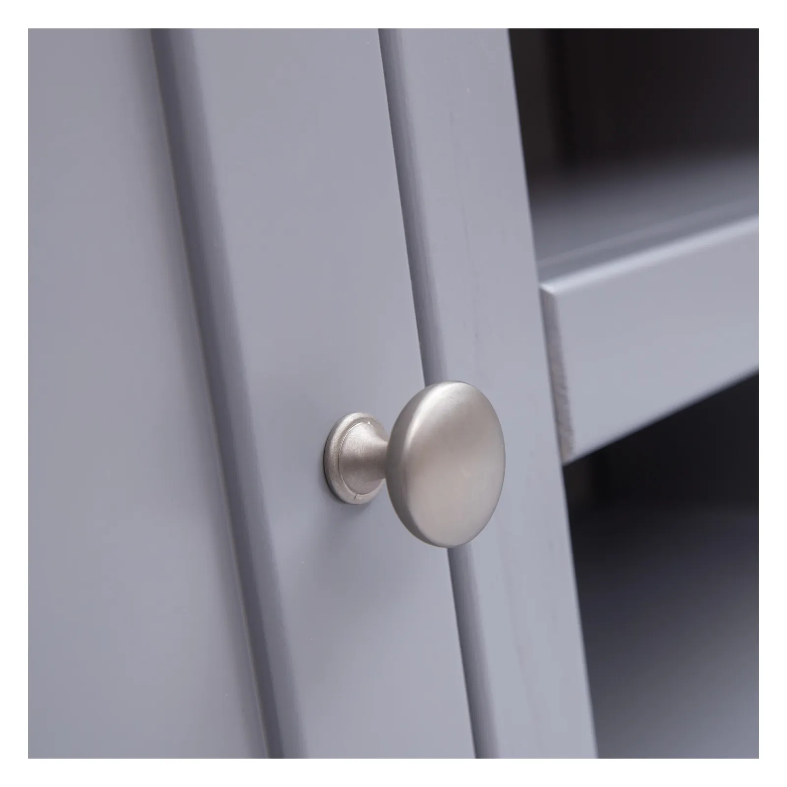 Cabinet Bits Rocca Grey 2 Door TV Cabinet Chrome Knob 5