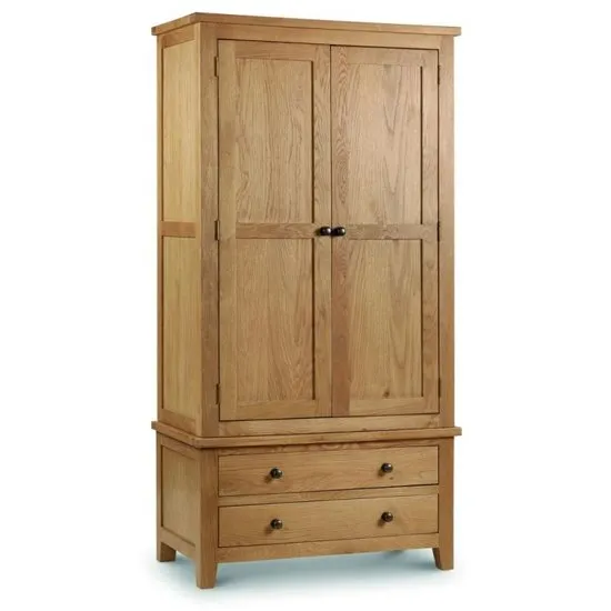 Marlborough Combination Wardrobe In Waxed Oak With 2 Doors