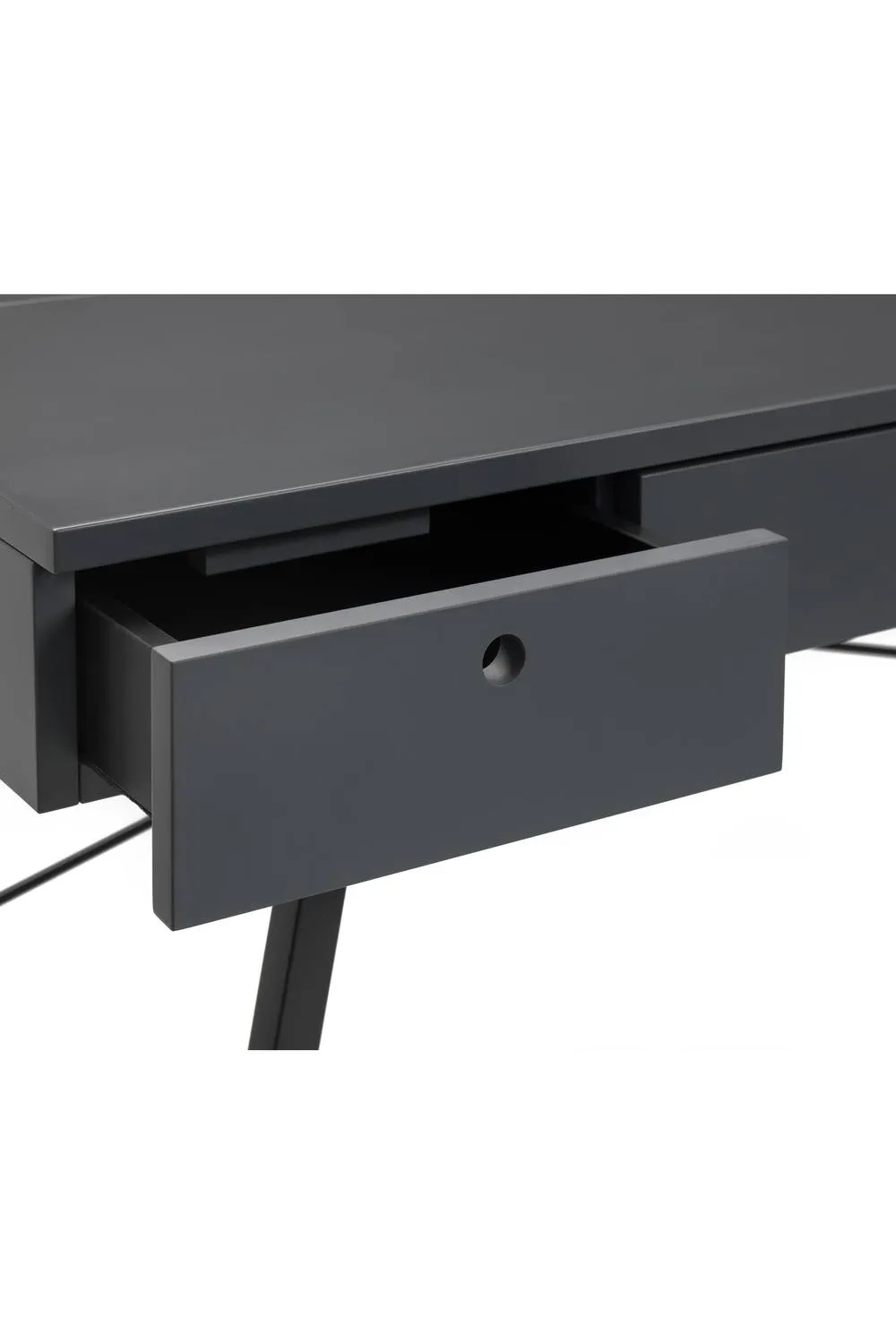 Julian Bowen Trianon 3 Drawer Desk in Grey 5
