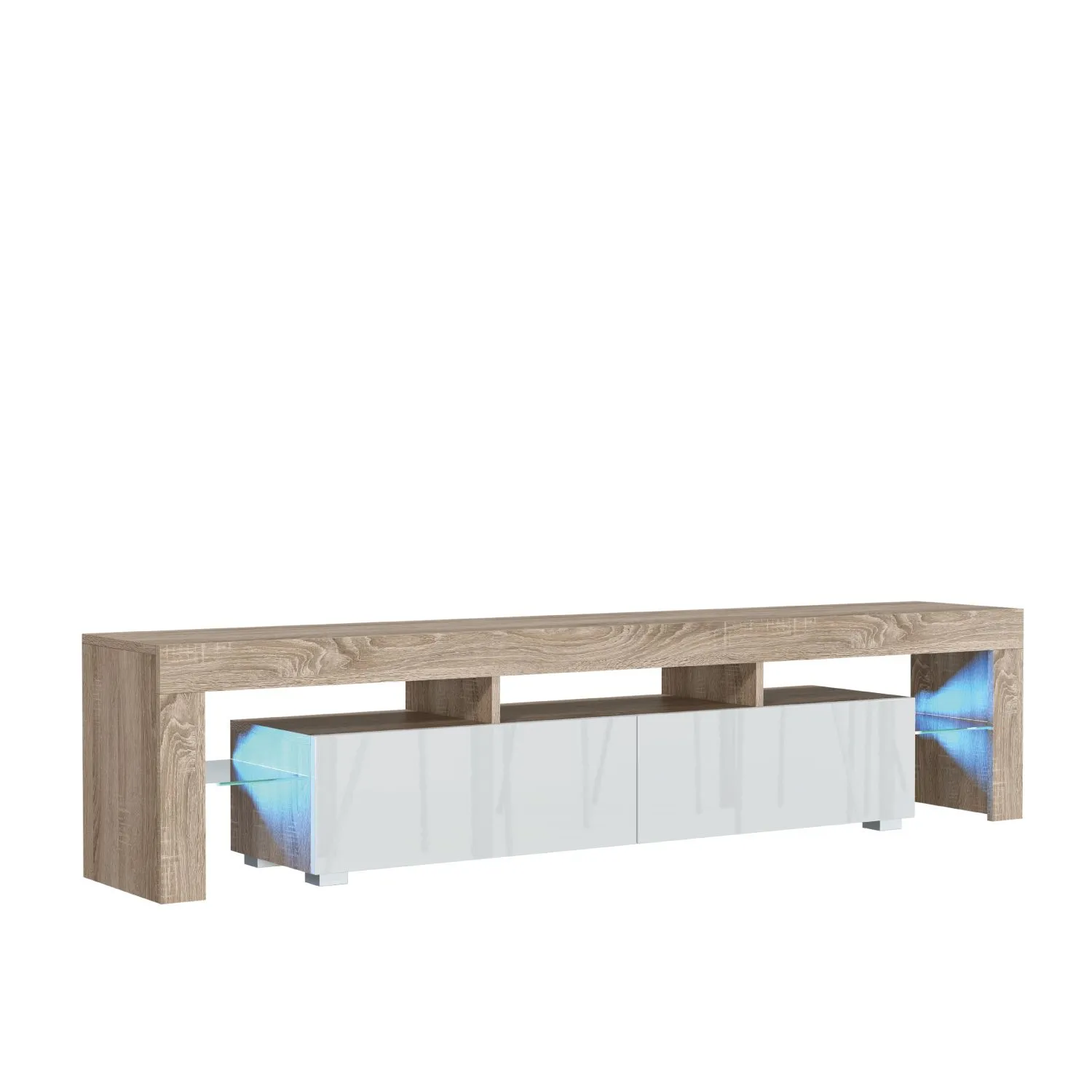 Creative Furniture TV Unit 200cm Sideboard Cabinet Cupboard TV Stand in Light Oak 2