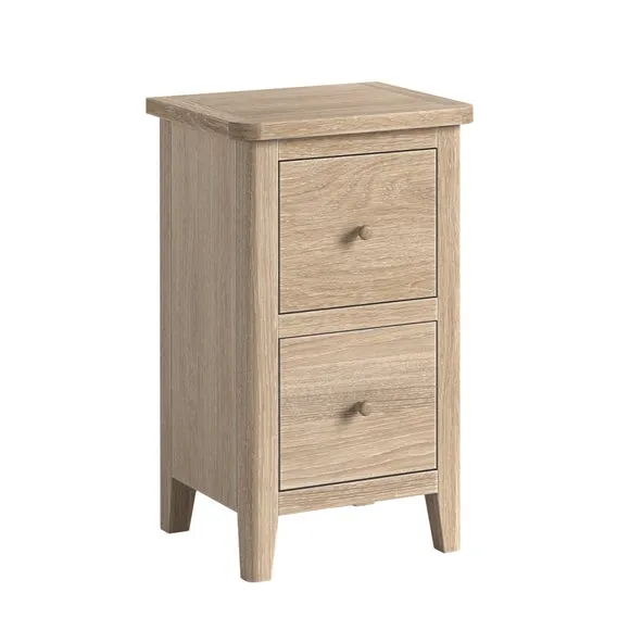 Bromley II 2 Drawer Slim Bedside Table 4