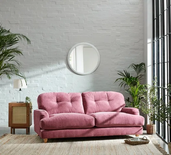 Martha Vintage Soft Chenille 3 Seater Sofa 2