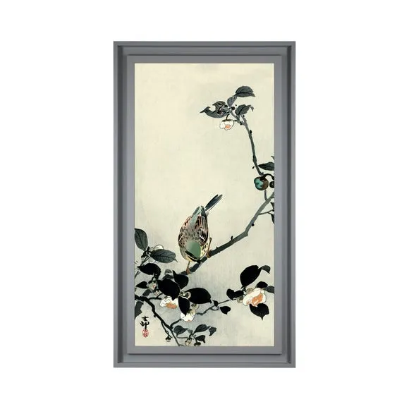 The Art Group Premium Edit Bunting on Camellia Branch Framed Print 2