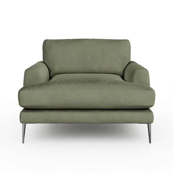 Lawson Matte Plush Velvet Snuggle Chair 6
