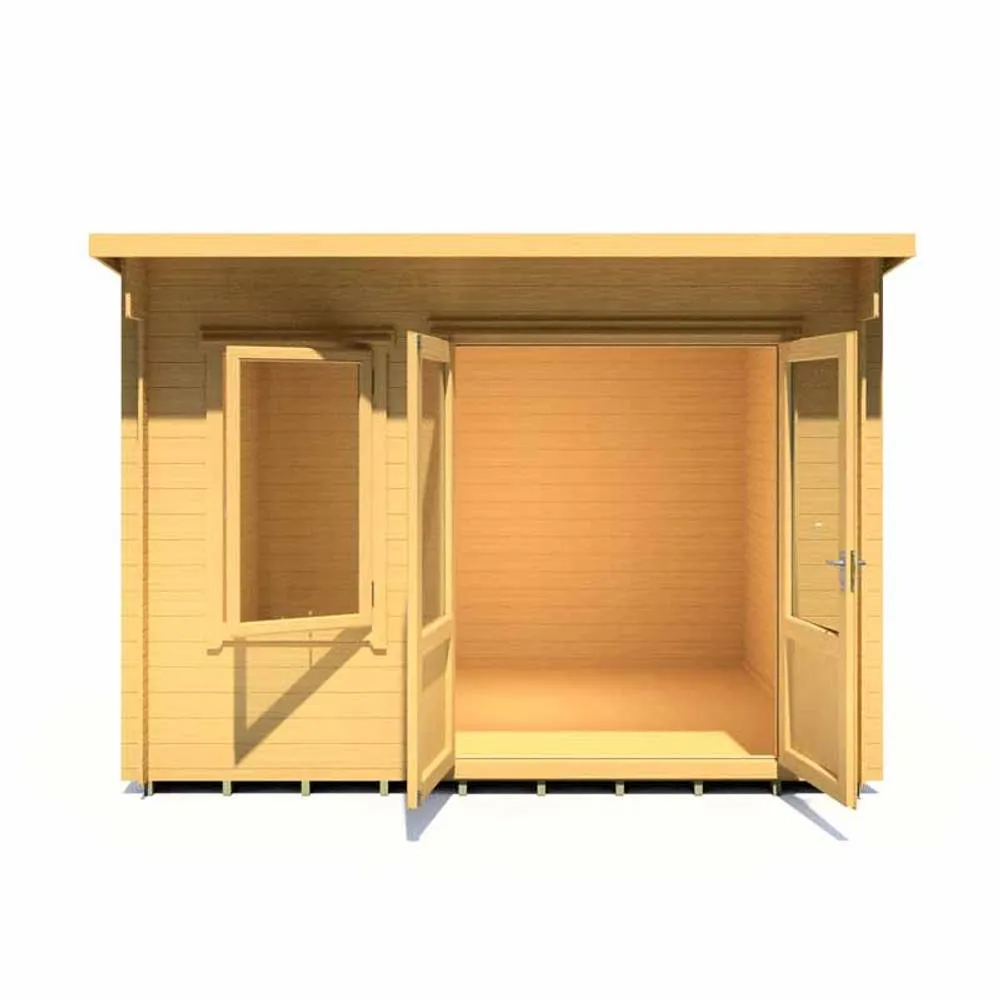 Shires Edgefield 11 x 10 Feet Log Cabin in 19 mm Logs - L329 x W299 x H238 cm in Light Brown 2