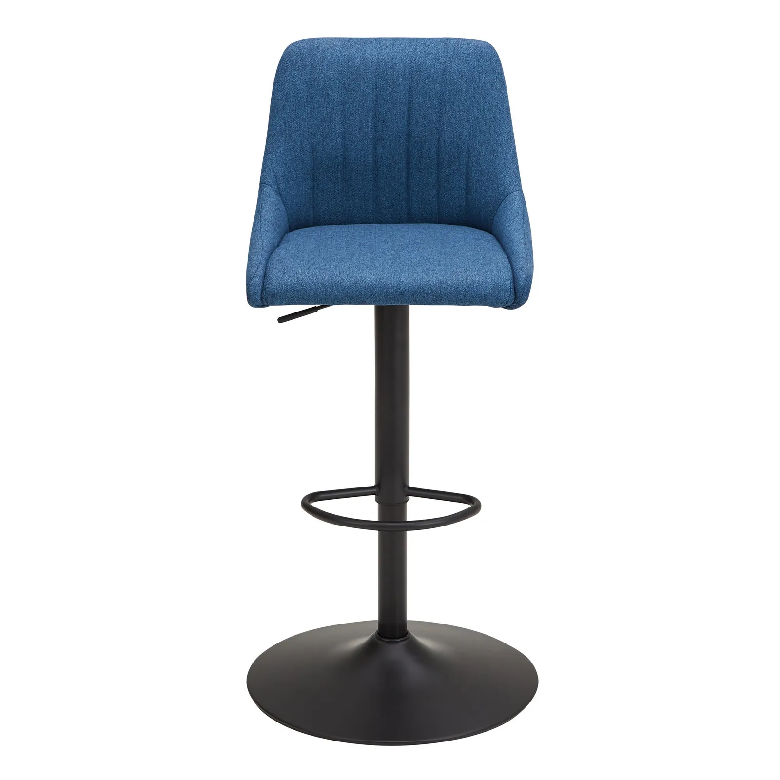 Kenton Herringbone Bar Stool Navy Blue
