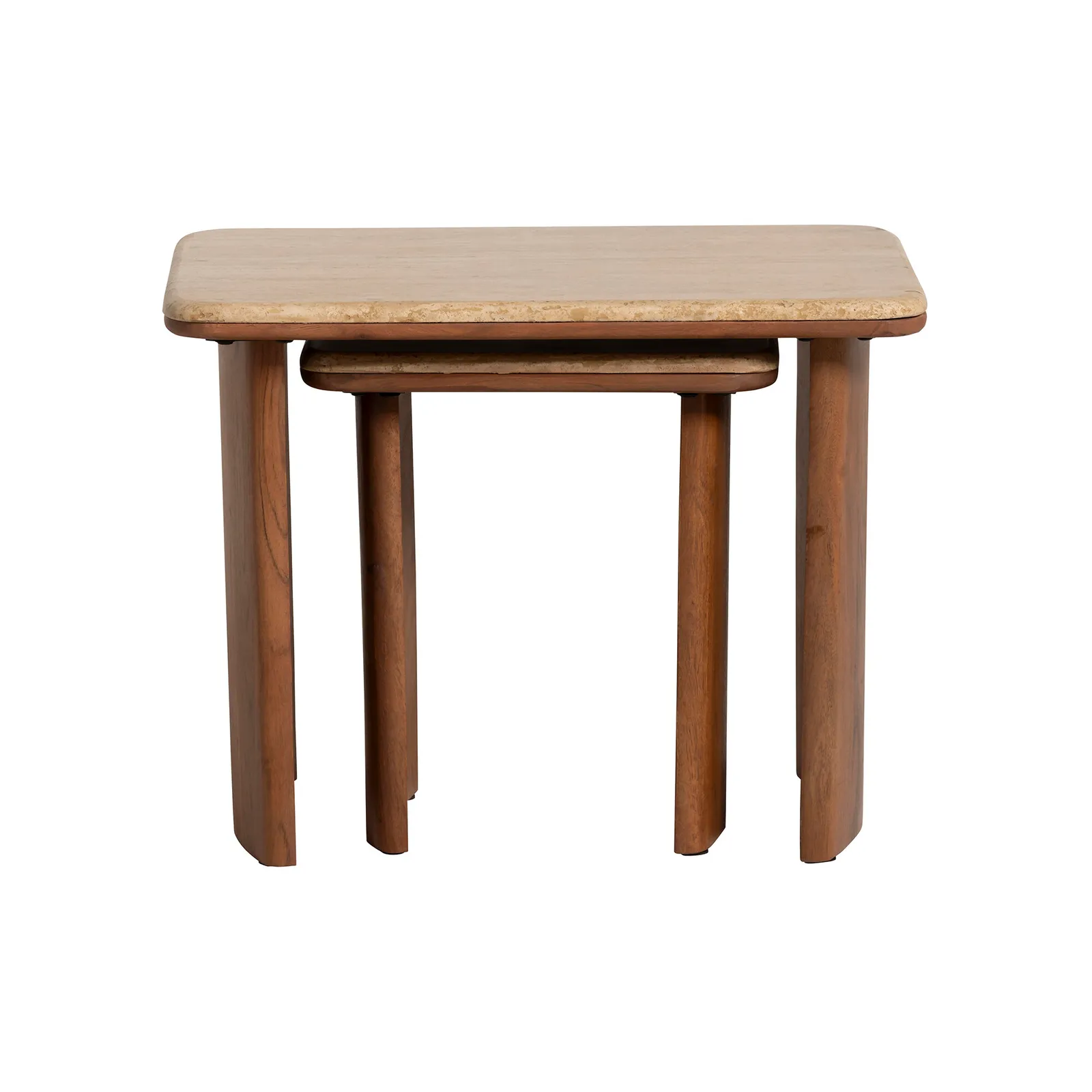 Zerina Set Of 2 Coffee Table 60X40X46, Brown Concrete | Barker & Stonehouse 5