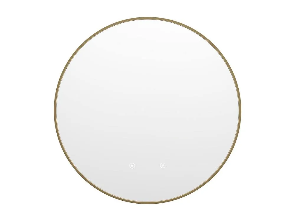 Vente-unique Round Illuminated Anti-Mist Bathroom Mirror With Gold Surround - D60 4