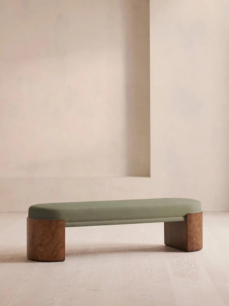 Lukas Bench, Linen, Sage