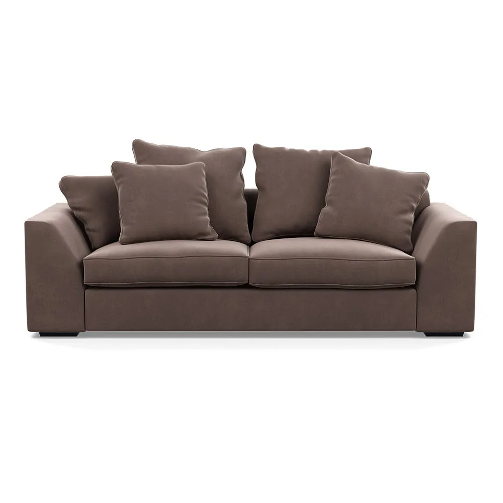 Heal's Cumulus 4 Seater Sofa Smart Velvet Mouse Black Feet 1