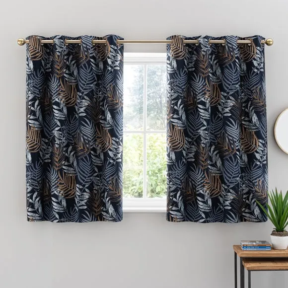 Leaf Jacquard Eyelet Curtains 5