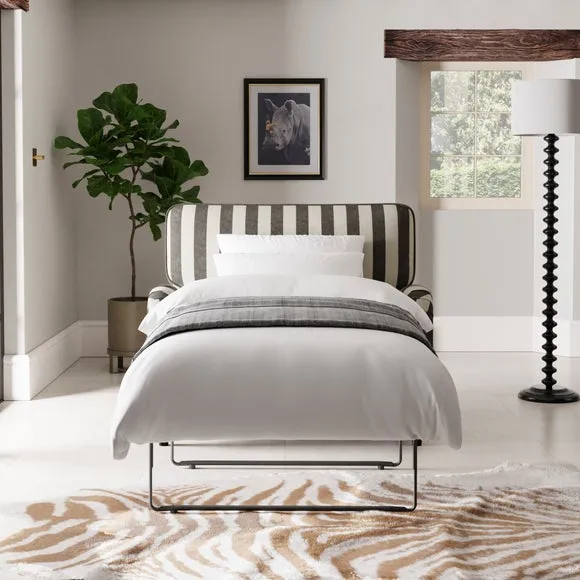 Beatrice II Woven Stripe Single Snuggle Sofa Bed 1