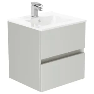 Newland Pearl Basin Suspended Double Drawer Unit - 500mm