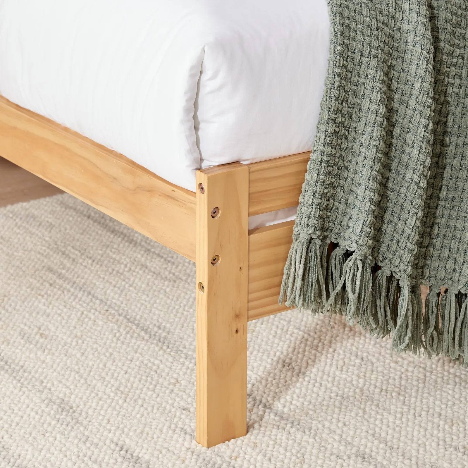 FurnitureboxUK Declan Solid Pine Single Bed Frame in Light Oak 5