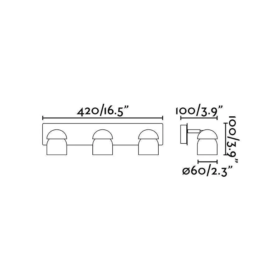 Netlighting Coco Triple Spotlight Wall Lamp Black 3x GU10 2