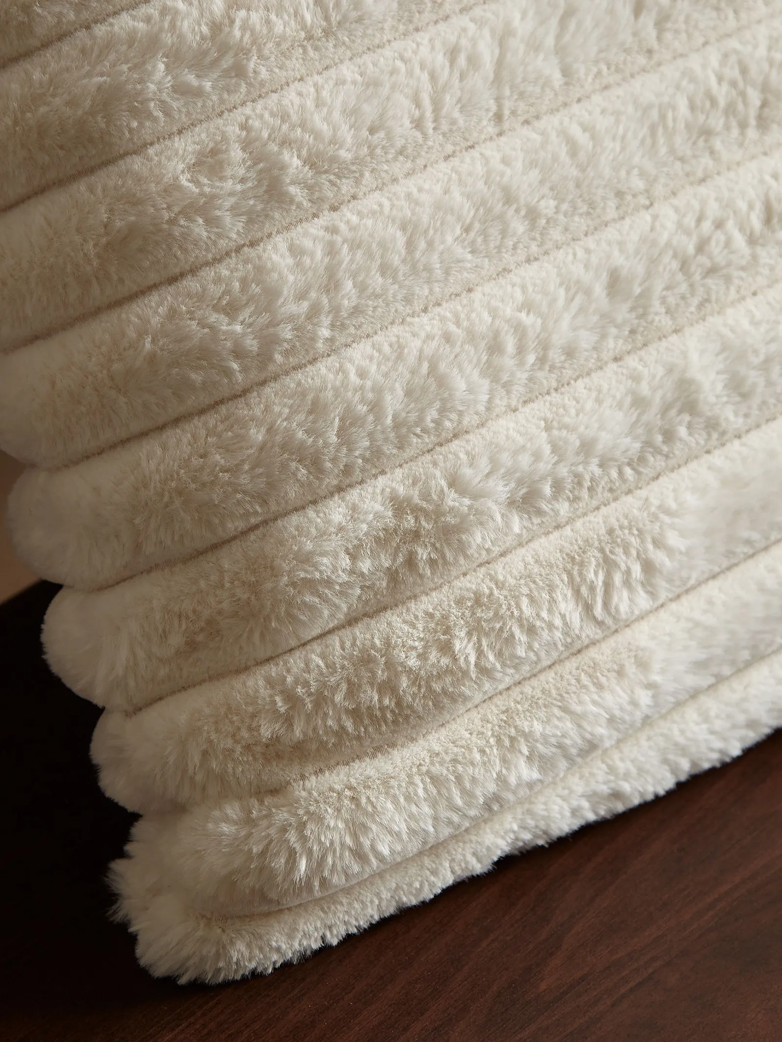Catherine Lansfield 'Cosy Ribbed' Cushion in Cream 2