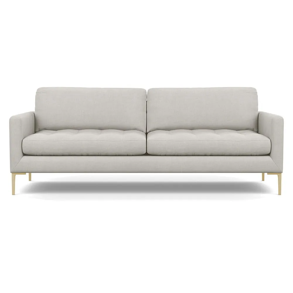 Heal's Eton 4 Seater Sofa Capelo Linen-Cotton Sea Salt Brass Feet 1