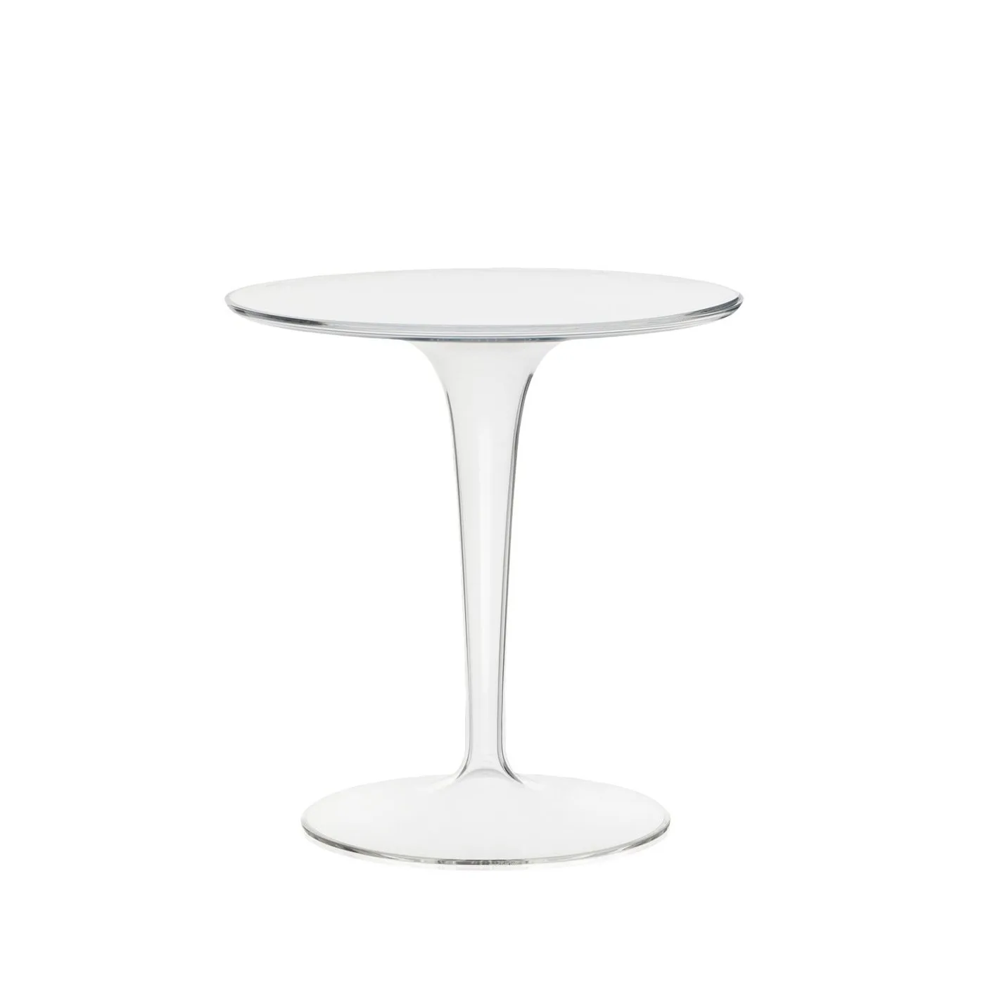 Kartell Tip Top Side Table Transparent Base Crystal Top 1