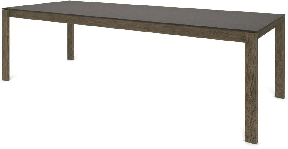 Corinna 12 Seat Dining Table, Concrete & Smoked Oak