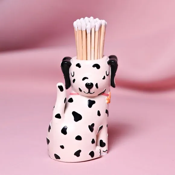 Raspberry Blossom Dog Matchstick Holder