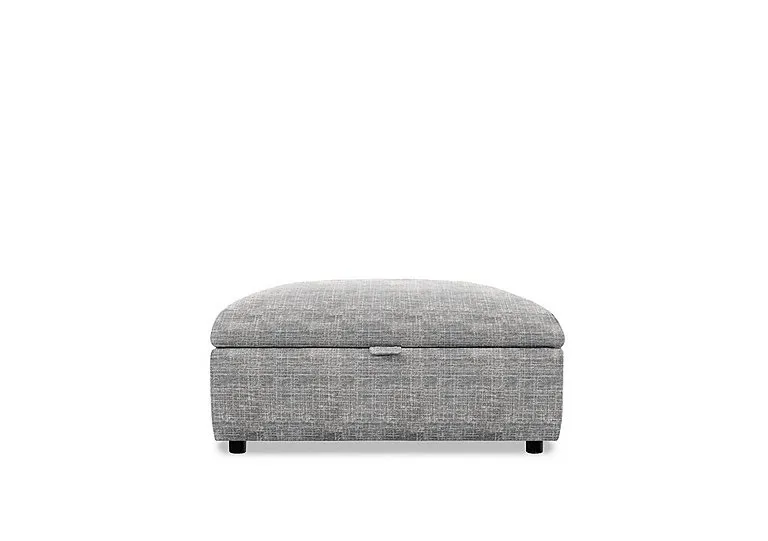 Hudson 23 Fabric Storage Stool - Dash Stone